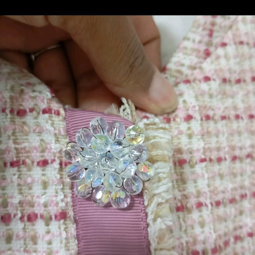 Chic Pink Tweed Jacket - Picture 7 of 12
